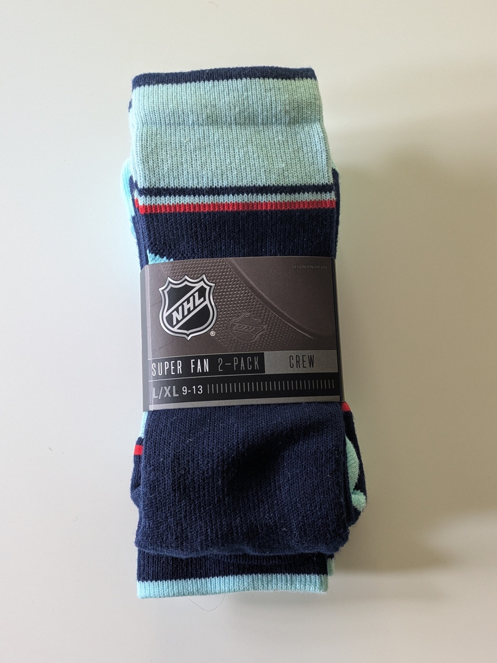 Seattle Kraken NHL Super Fan 2-Pack Crew Socks